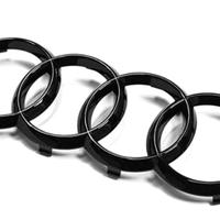 Coppia Stemmi Emblema Fregio Audi - Nero Lucido