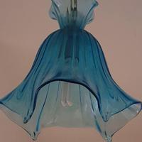 MURANO LAMPADARIO A CAMPANA AZZURRO