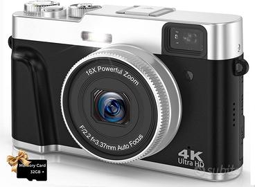 Fotocamera Digitale Compatta 4K 48MP Autofocus 16X
