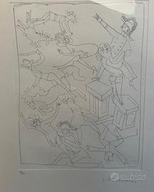 Rara Acquaforte Mino Maccari numerata 14/50