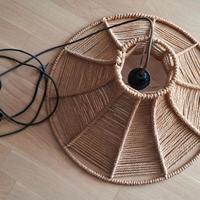 Lampadario in acciaio rivestito di corda