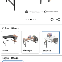 Scrivania semplice con cassettiera