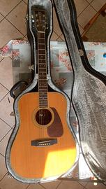 Chitarra acustica Morris  + custodia rigida Fender