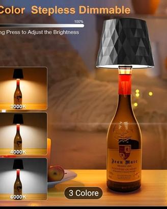 Lampada da tavolo led per bottiglie, no batteria,