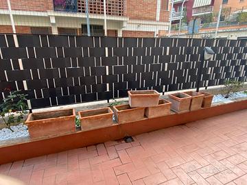 Lotto 8 Fioriere Terracotta Vintage Anni 60/70