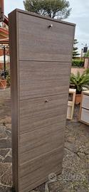 Scarpiera Slim Grigia - 5cassetti
