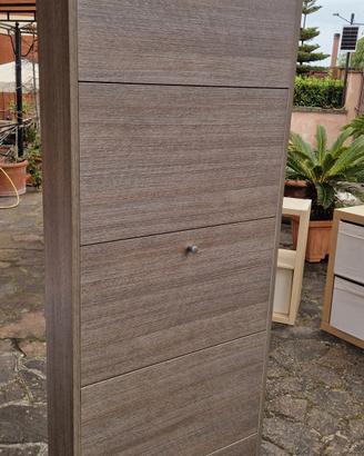 Scarpiera Slim Grigia - 5cassetti