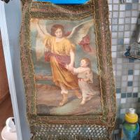 arazzo vintage di angelo custode metà XX secolo