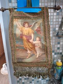 arazzo vintage di angelo custode metà XX secolo