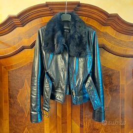 GIUBBINO IN PELLE CON COLLO IN VOLPE