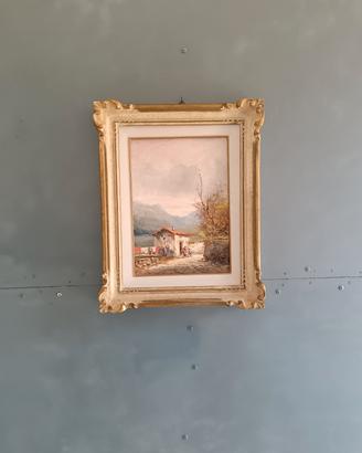 Athos Renzo Brioschi Olio Su Cartoncino Telato 