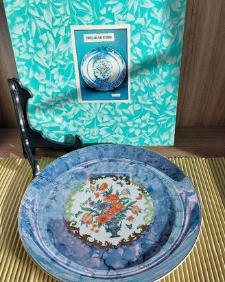 piatto decorativo da collezione motivo floreale