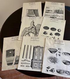 7 fascicoli dell'Encyclopédie di Diderot e d'Alemb