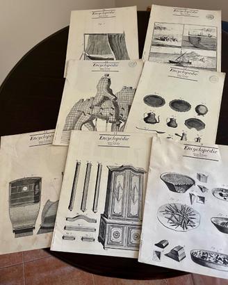 7 fascicoli dell'Encyclopédie di Diderot e d'Alemb