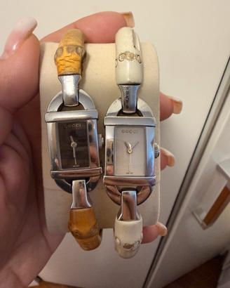 Coppia orologi vintage Gucci Bamboo