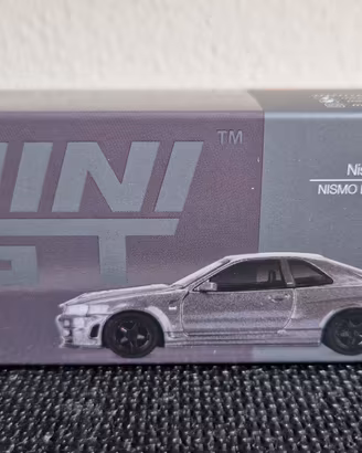 MiniGT Nissan Skyline GT-R R34 Crs Dark Metal Gray
