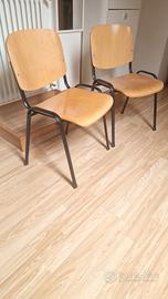 sedie legno e metallo