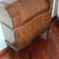 Mobile scrittoio legno con ribaltina e cassetti
