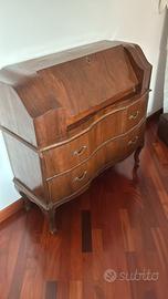 Mobile scrittoio legno con ribaltina e cassetti