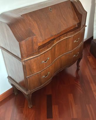 Mobile scrittoio legno con ribaltina e cassetti