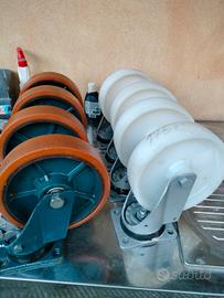 ruote per carrello girevoli con freno e senza