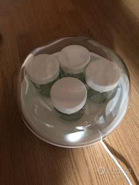 DCG YM2299 5 Vasetti di Vetro Yogurtiera - Bianca