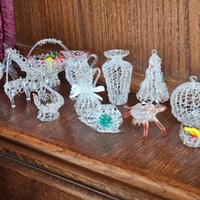 lotto di 13 oggetti in vetro vintage 