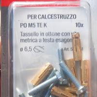 tasselli in ottone con vite m 5