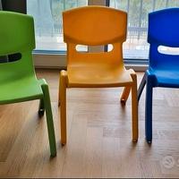 🪑 Sedie bambini impilabili (set 3) – salvaspazio