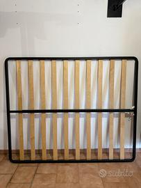 Rete matrimoniale a doghe per letto contenitore