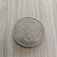 Moneta 5 corone norvegia