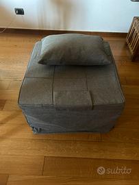 Puff letto grigio