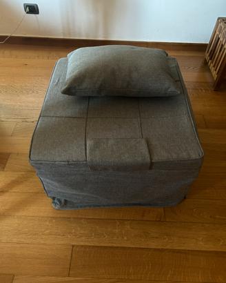 Puff letto grigio