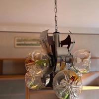 Lampadario vintage Mazzega anni 70