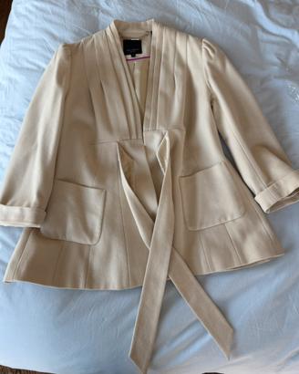 Cappotto Ted Baker beige manica 3/4 taglia 3