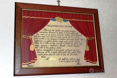 Quadro preghiera dell'attore