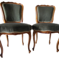 Coppia di sedie artigianali stile Luigi XIV