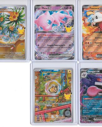 Lotto 5 Carte Pokémon 30° Anniversario ITA