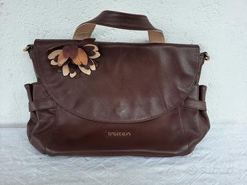 Borsa Braccialini in pelle marrone originale