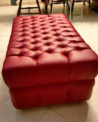 pouf in pelle