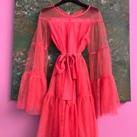 Abito Twinset in tulle corallo