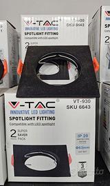 Portafaretto incasso quadrato policarbonato nero