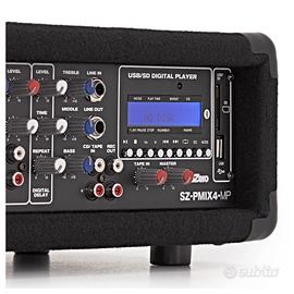 Mixer amplificato 4 canali Bluetooth MP3 USB nuovo