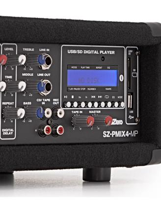 Mixer amplificato 4 canali Bluetooth MP3 USB nuovo