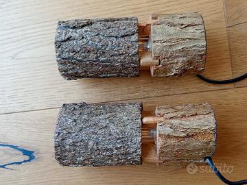 Lampada in legno 