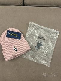 Polo Ralph Lauren Beanie |Pink and white