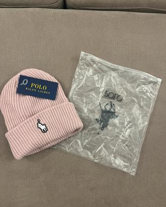 Polo Ralph Lauren Beanie |Pink and white