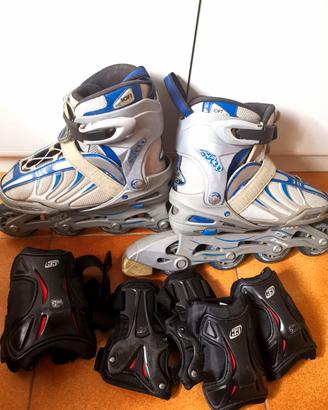 Pattini a rotelle/roller tg regolabili  33 al 36