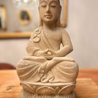 Statua Buddha di pietra in Meditazione H 43cm