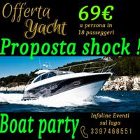 Feste in barca yacht lago maggiore, lago di como